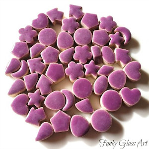 Mini Ceramic Charms Purple FUNKY GLASS ART