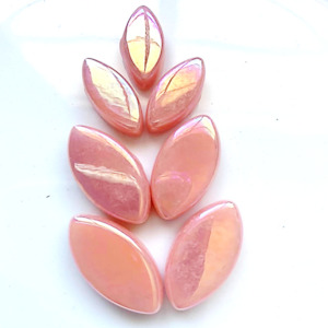 China, glassware and earthenware: Iridised Apricot Glass Petals FUNKY GLASS ART