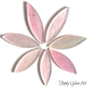 Stained Glass Large Petals Rosebud FUNKY GLASS ART