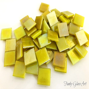 Iridescent Yellow 15x15 FUNKY GLASS ART