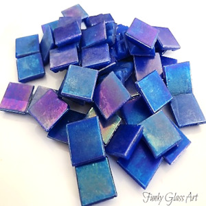 Iridescent Lapis 15x15 FUNKY GLASS ART