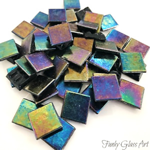 Iridescent Blackberry 15x15 FUNKY GLASS ART