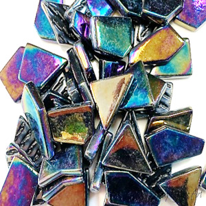 Snippets - Iridised Opal Black FUNKY GLASS ART