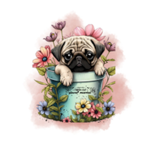 China, glassware and earthenware: Market Pug FUNKY GLASS ART