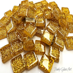 Glitter 10x10 Gold - CLEARANCE FUNKY GLASS ART