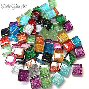 Glitter 10x10 Rainbow Mix - CLEARANCE FUNKY GLASS ART