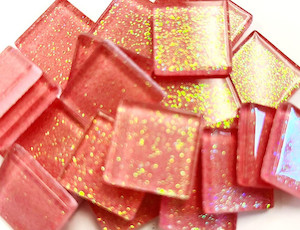 Glitter 23x23 Blush - CLEARANCE FUNKY GLASS ART