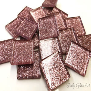 Glitter 23x23 Light Pink - CLEARANCE FUNKY GLASS ART