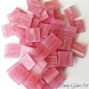 GoldlinkTiles - Candy Floss - 20x20x4mm FUNKY GLASS ART