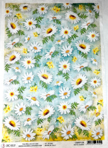 Rice Paper - White Daisies FUNKY GLASS ART