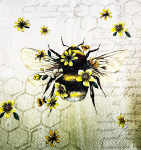 China, glassware and earthenware: Queen Bee Napkin FUNKY GLASS ART