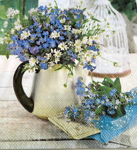 Forget Me Not Napkin FUNKY GLASS ART