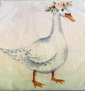 Cute Goose Napkin FUNKY GLASS ART