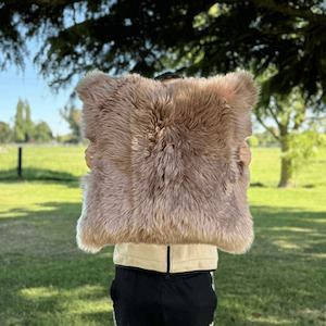 cush: Luxury Paco sheepskin cushion cover 50cm by 50cm