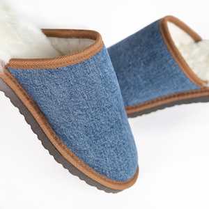 Moodles: Denim Drift Sheepskin Slippers