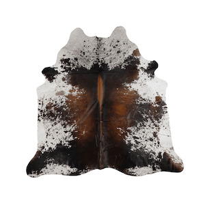 Salt & Pepper Brown Cowhide Rug