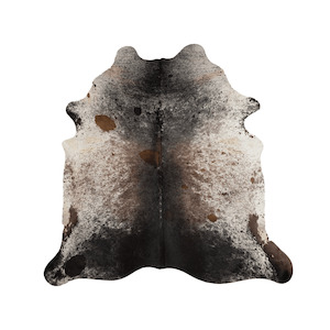 Salt & Pepper Brown Cowhide Rug