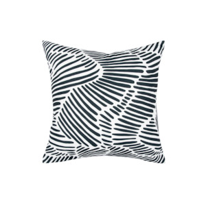 Indoor/Outdoor Cushion - Contours - Black