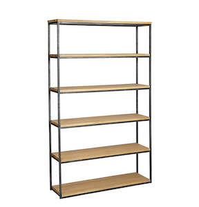 Calia Tall Wide Oak Bookcase