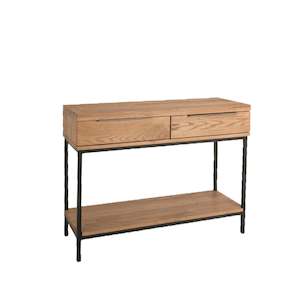 Calia Oak 2 Drawer Hallway Table