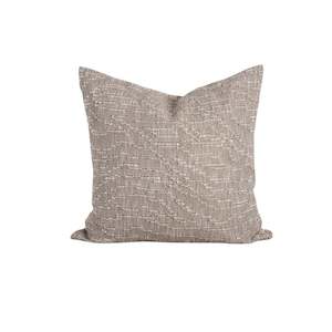 Cushion - Alder With Feather Inner - Coffee