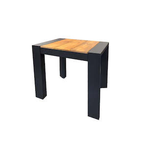 Furniture: Copenhagen Outdoor Side Table - Charcoal & Teak