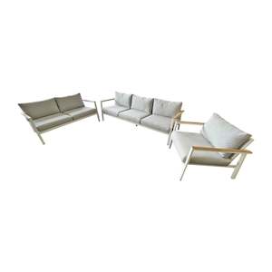 Furniture: Copenhagen Outdoor 3+2+1 Seater Lounge - White