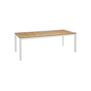 Grove Small Ext Outdoor Dining Table 160/220x100 - White