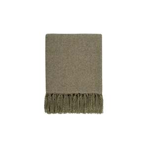 Furniture: Throw - Richmond - Wool/Acrylic - Moss