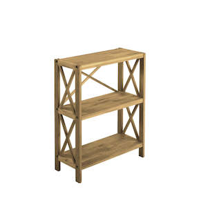 X-Shelf Oak Unit w/3 Shelves