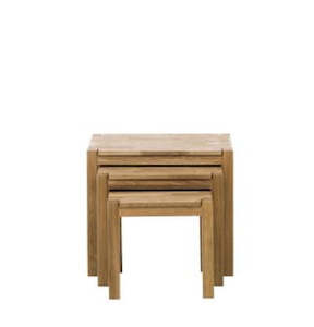 Furniture: Modena Nest Of Tables - Solid Oak Timber - Natural Oil