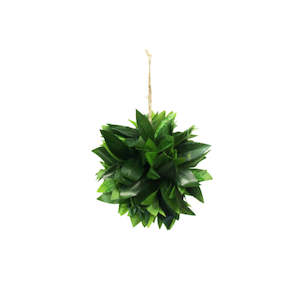 Furniture: Hanging Bay Leaf Topiary Ball - Small