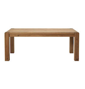 Furniture: Imola Dining Table 90x190cm - Wild Oak Timber - Natural Oil