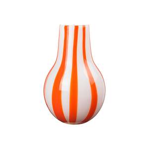 Broste Ada Vase - Stripe - Orange - Large