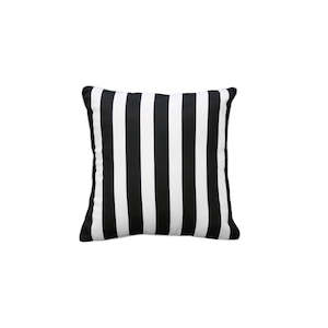 Outdoor Cushion - Branch Stripe - Black