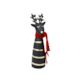 Black/Gold Ceramic Deer w Solid Red Scarf