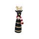 Black/Gold Ceramic Deer w Stripe Scarf