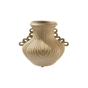 Furniture: Maya Ceramic Vase - 25x21cm - Dark Sand