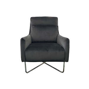 Trento Chair - Urban Sofa - Black Velvet Fabric