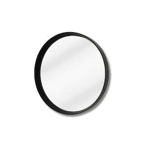 Furniture: Mirror - Round Black Oak