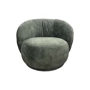 Munro Auto-Return Swivel Tub Chair - Forest Green Velvet