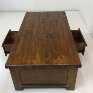 Coffee Table In Solid Wood With Drawer