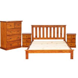 Furniture: Tasman 4p Lo-end Bed Queen Suite - T-boy