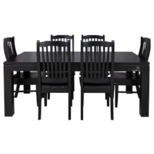 Spring 1800 7 Piece Dining Suite Black