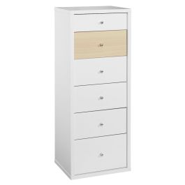 Cosmo 6 Drw Slimboy - White / Beech