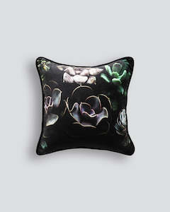 Dark Botanic Succulent Dusk Cushion