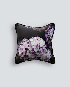 Dark Botanic Hydrangea Cushion