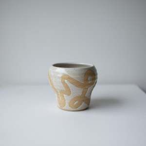 Squiggle Pot - Satin White #5