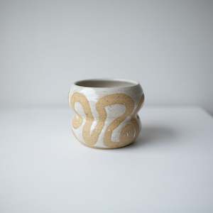 Squiggle Pot - Satin White #1