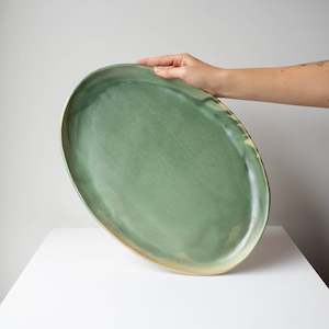 Oval platter - Sage green